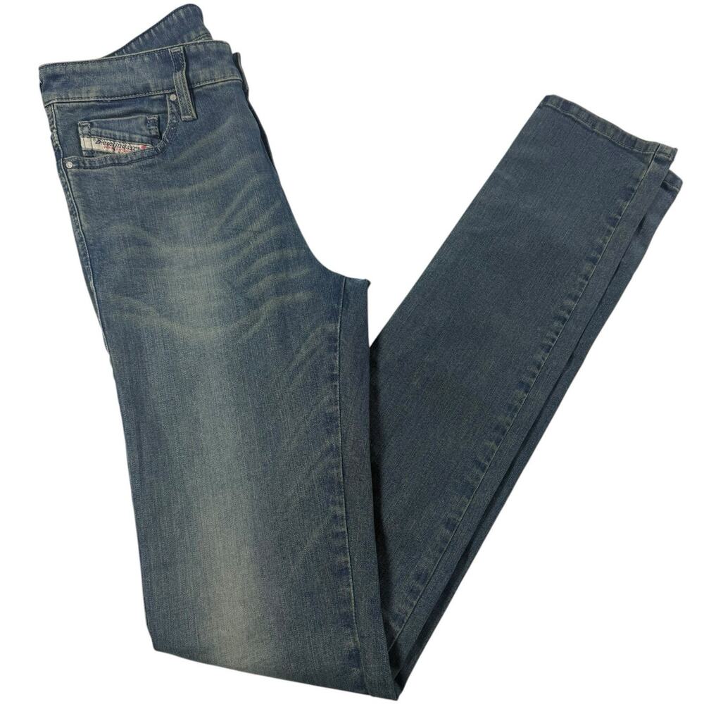 Diesel Skinzee Super Slim Skinny Jeans Sz 26 Wash 0662C Stretch Low Rise Blue